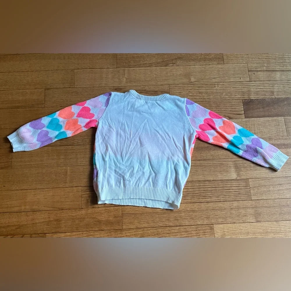The Children's Place Girls size 18-24 months Colorful Heart pattern soft Sweater